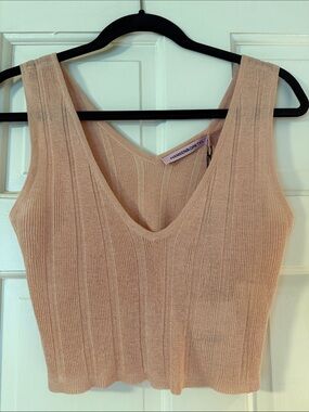 Hansen & Gretel Ribbed Knit Tank Top in Blush